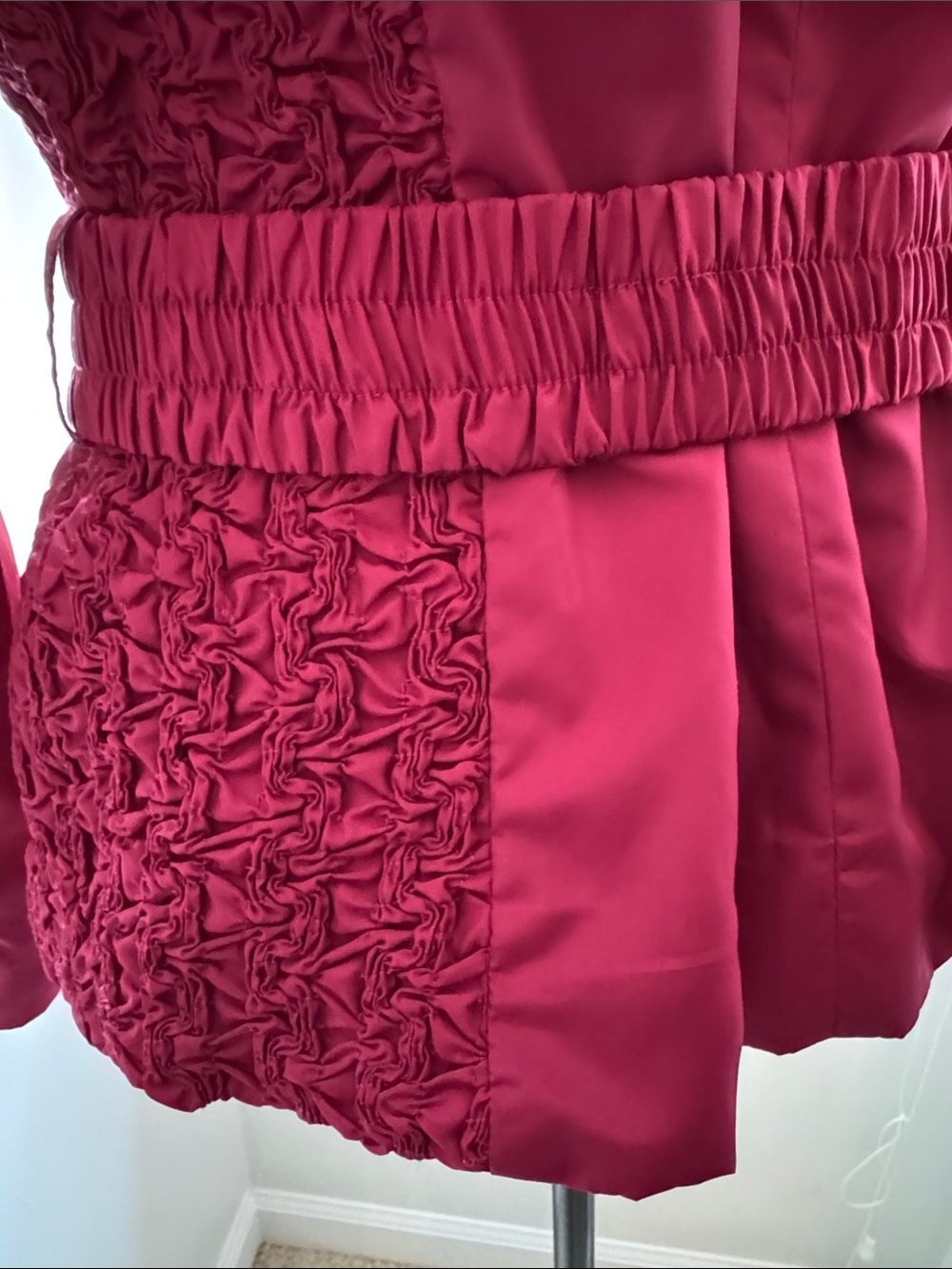 Women's Belted Utility Jacket - Raspberry - Picture 6 of 8